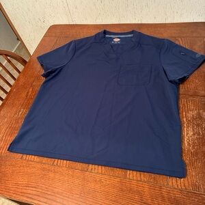 Dickies Dynamix Scrubs Men’s 2XL Wicking V-Neck Top DK610 Navy